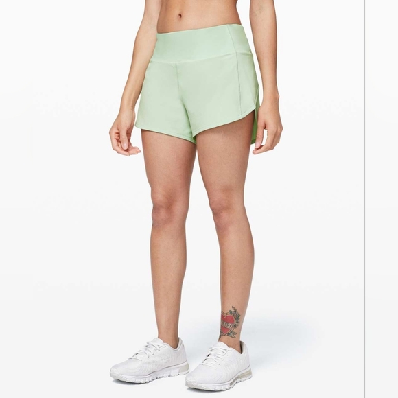 🍋 Lululemon Speed Up Short Long / Tall Mystic Mint Size 8 - Picture 2 of 15